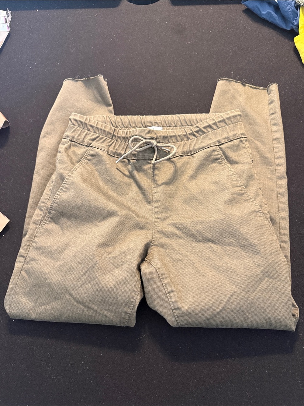 BEVY FLOG Women's Straight Leg Drawstring Pants - Olive Green - Picture 2 of 4